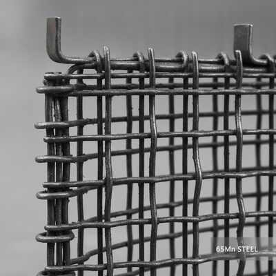 65 Manganese Steel Hooked Crimped Wire Mesh with Square Hole for Stone Crusher Vibrating Screen Mesh