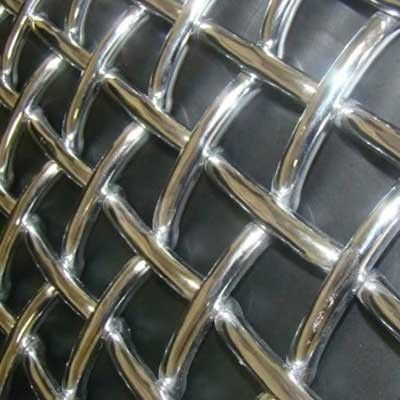 Double Crimped Steel Wire Mesh Stone Crusher Vibrating Screen Firm Structure Long Lifespan