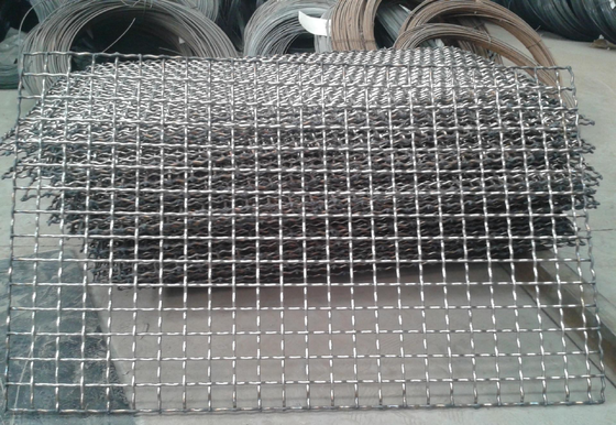 65mn Square Hole Galvanized Steel Crimped Wire Mesh for Mine Sieving and Decorative Use