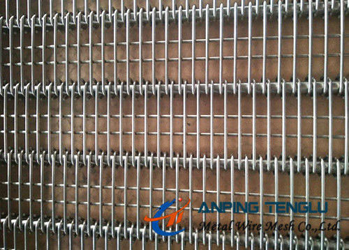 AISI 1.6mm to 4mm Wire Conveyor Belt สีเงินสว่าง