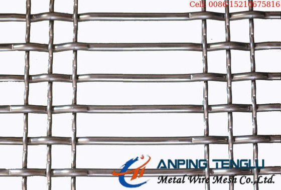 4mm SS306 สแตนเลส Crimped ลวดตาข่ายเงินสดใส