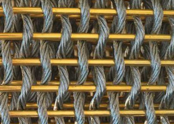 0.45mm 0.6mm Copper Facade Mesh, ลวดตาข่ายตกแต่ง