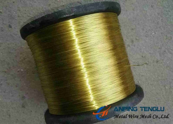 สีทอง 2.5 มม. ทองเหลืองลวดโลหะผสมทองแดงและสังกะสีทนต่อการกัดกร่อน